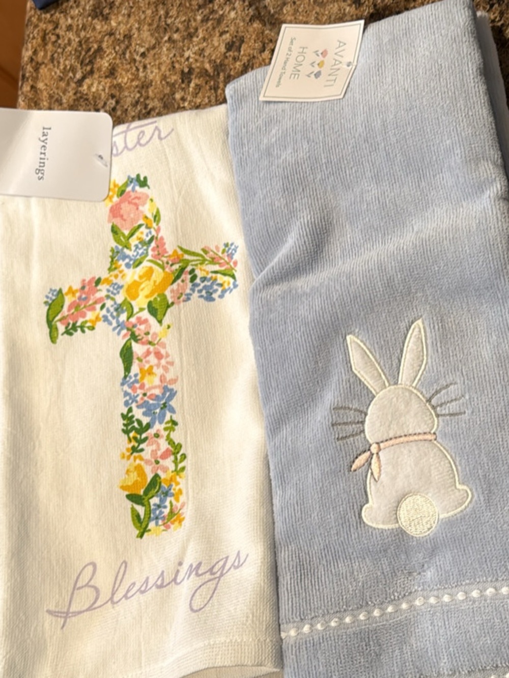 NWT Brand New Hand Towel Sets – Floral & Bunny Designs (4 Towels)